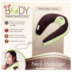 Neck massaging pillow with heater